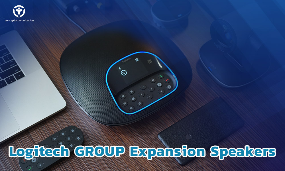 2.Logitech GROUP Expansion Speakers